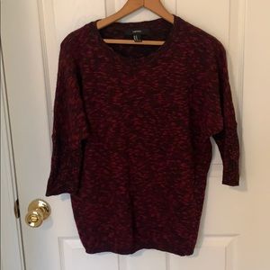 Red three quarter length sweater